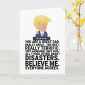 Funny Donald Trump Vatertag Karte (Gelbe Blume)