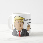 Funny Donald Trump Vatertag Vater Tasse (Vorderseite Links)