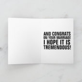FUNNY DONALD TRUMP WEDD GRATULALALATIONS CARDS KARTE (Innenseite)