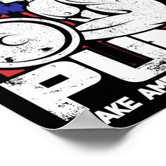 Funny Donald Trump Weight Lifting Workout Gym Poster (Ecke)