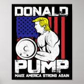 Funny Donald Trump Weight Lifting Workout Gym Poster (Vorne)