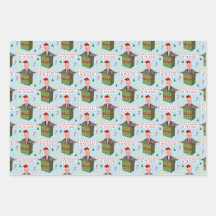 Funny Donald Trump Weihnachts-Yuuge-Spaß Geschenkpapier Set