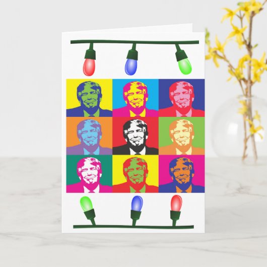 Funny Donald Trump Weihnachtskarten Karte (Gelbe Blume)