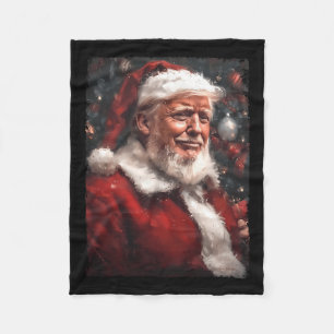 Funny Donald Trump Weihnachtsmann Weihnachten Papa Fleecedecke