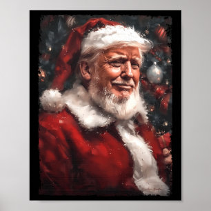 Funny Donald Trump Weihnachtsmann Weihnachten Papa Poster