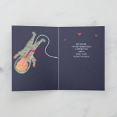 Funny Donald Trump Weltraumtag Feiertagskarte (Innenseite)