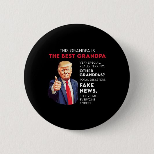 Funny Donald Trump zitiert konservativen Opa Button (Vorderseite)