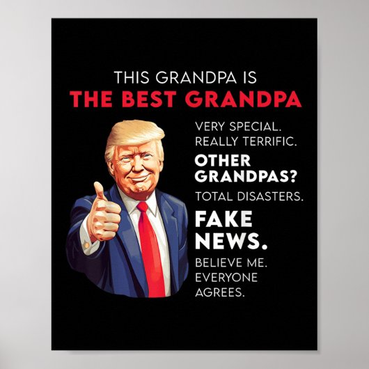 Funny Donald Trump zitiert konservativen Opa Poster (Vorne)