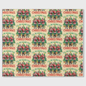 Funny Donald Trump Zuhause zu Weihnachten Geschenkpapier (Flach)