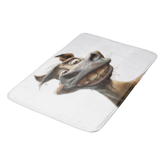 Funny donkey Art Design Badematte (Schrägansicht)