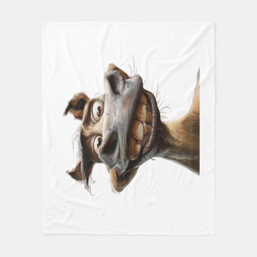 Funny donkey Art Design Fleecedecke (Vorderseite)