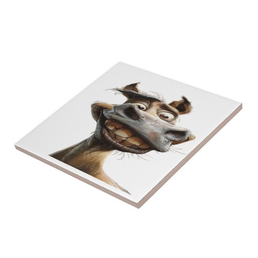 Funny donkey Art Design Fliese (Seite)