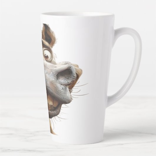 Funny donkey Art Design Milchtasse (Rechts)
