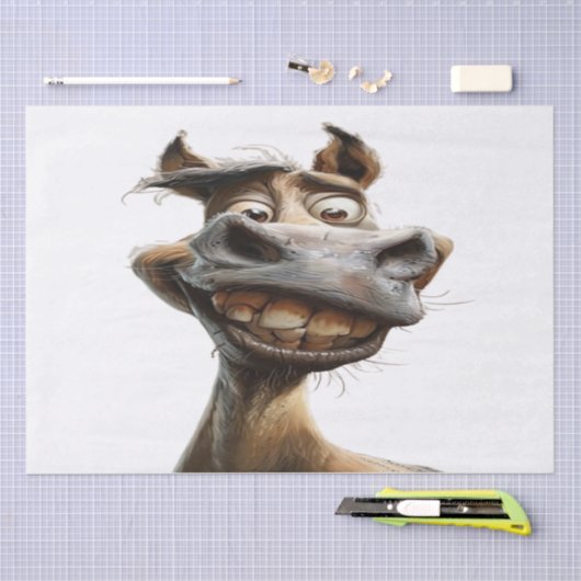 Funny donkey Art Design Seidenpapier (Handwerk)