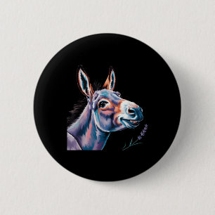 Funny Donkey Art Donkey Kopf lächeln eifrig Donkey Button