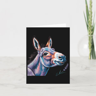 Funny Donkey Art Donkey Kopf lächeln eifrig Donkey Karte