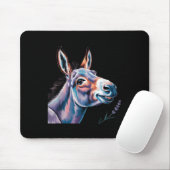 Funny Donkey Art Donkey Kopf lächeln eifrig Donkey Mousepad (Mit Mouse)