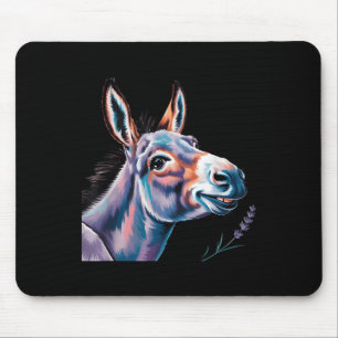 Funny Donkey Art Donkey Kopf lächeln eifrig Donkey Mousepad