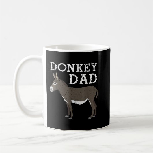 Funny Donkey Art für Vater Männer Donkey Lover Mul Kaffeetasse (Links)