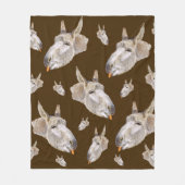 Funny Donkey, der eine Möhre isst, Fleecedecke (Vorderseite)