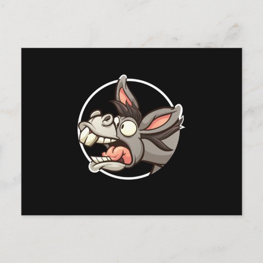 Funny Donkey Donkey Mule Postkarte (Vorderseite)