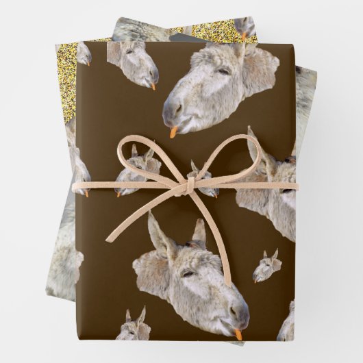 Funny Donkey, Geschenkblätter, Geschenkpapier Set (Beispiel)