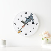 Funny Donkey und Carrot Wall Clock Große Wanduhr (Zuhause)