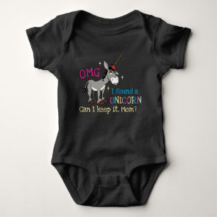 Funny Donkey Unicorn Baby Strampler