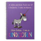 Funny Donkey Unicorn Notebook Notizblock (Vorderseite)