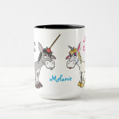 Funny Donkey Unicorn Personalisiert Tasse (Zentrum)