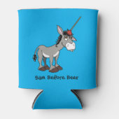 Funny Donkey verwandelt sich in ein Einhorn Dosenkühler (Vorderseite)