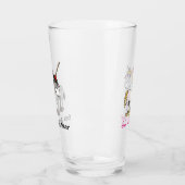 Funny Donkey verwandelt sich in ein Einhorn Glas (Links)