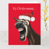 Funny Donkey Weihnachtskarte Karte (Gelbe Blume)