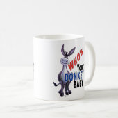 Funny Donkey, wer ist dein Donkey Baby? Kaffeetasse (VorderseiteRechts)