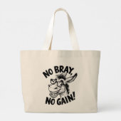 Funny Donkey Workout & Motivation Design Jumbo Stoffbeutel (Rückseite)