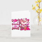 Funny Dont Bacon My Heart Cute G Valentines Da  Karte (Gelbe Blume)