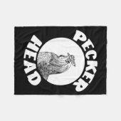 Funny Don't Be A Clucking Pecker Head Chicken Farm Fleecedecke (Vorderseite (Horizontal))