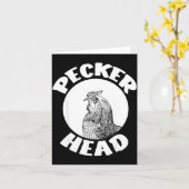 Funny Don't Be A Clucking Pecker Head Chicken Farm Karte (Gelbe Blume)