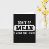 Funny Don't Be Mean, Be Median Graphic Sarcastic S Karte (Gelbe Blume)
