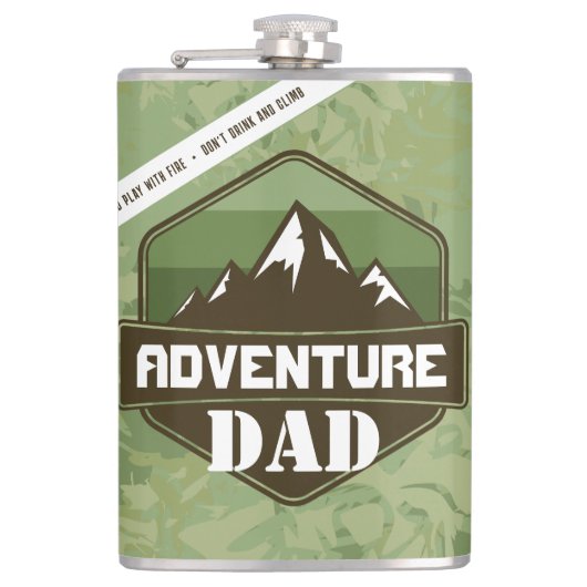 Funny Don't Drink & Adventure Personalisierte Gesc Flachmann (Vorderseite)