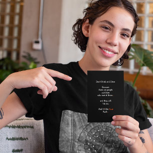 Funny Don't Drink and Drive Joke Spaß Geburtstag Feiertagskarte