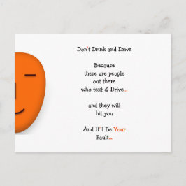 Funny Don't Drink and Drive Quote Joke Spaß LOL Postkarte