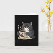 Funny Don't E Me I Fart Easily Black Cat Coffee Fa Karte (Gelbe Blume)
