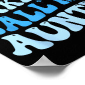 Funny Don't Make Me Call My Auntie Boys Kids Retro Poster (Ecke)