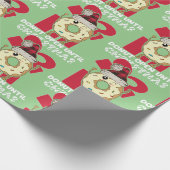 Funny Don't Open bis Weihnachten Donut Geschenkpapier (Ecke)