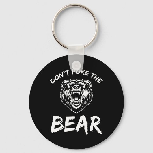 Funny Dont Poke The Bear Jagd Camping J Schlüsselanhänger (Vorderseite)