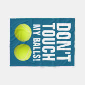 Funny Dont Touch My Pandemic Tennis Fleecedecke (Vorderseite (Horizontal))