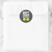 Funny Dont Touch My Pandemic Tennis Runder Aufkleber (Tasche)