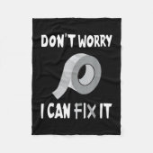 Funny Don't Worry - I Can Fix It - Duct Tape Fleecedecke (Vorderseite)