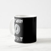 Funny Don't Worry - I Can Fix It - Duct Tape  Kaffeetasse (Vorderseite Links)